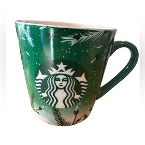 Starbucks Mermaid Christmas Lights Green Logo 2020 Coffee Mug 18oz